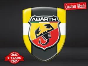Fiat Abarth Badges Bombés Résistants Max Stylés Pro